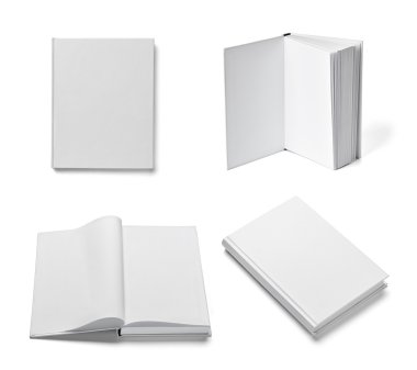 kitap defter ders kitabı beyaz boş kağıt şablonu