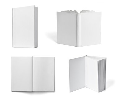 kitap defter ders kitabı beyaz boş kağıt şablonu