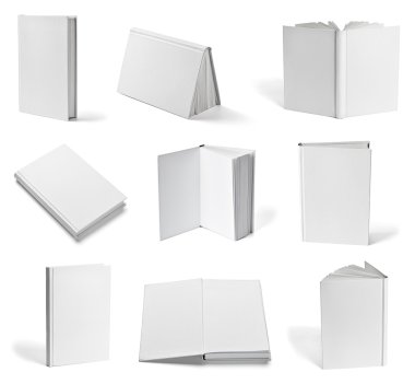 kitap defter ders kitabı beyaz boş kağıt şablonu