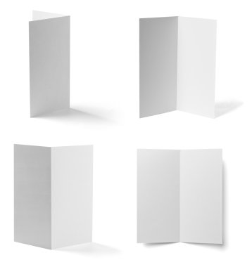 katlanmış kitapçık beyaz boş kağıt şablonu kitap