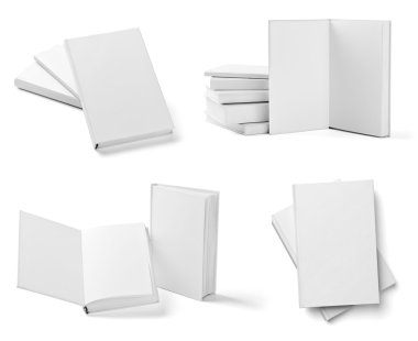 kitap defter ders kitabı beyaz boş kağıt şablonu