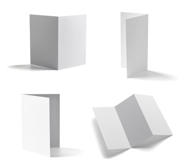 katlanmış kitapçık beyaz boş kağıt şablonu kitap