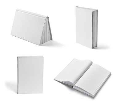 kitap defter ders kitabı beyaz boş kağıt şablonu