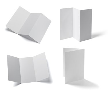 katlanmış kitapçık beyaz boş kağıt şablonu kitap