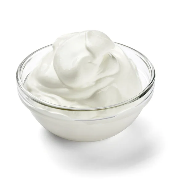 White beauty cream cosmetics yoghurt mil diary — Stock Photo, Image