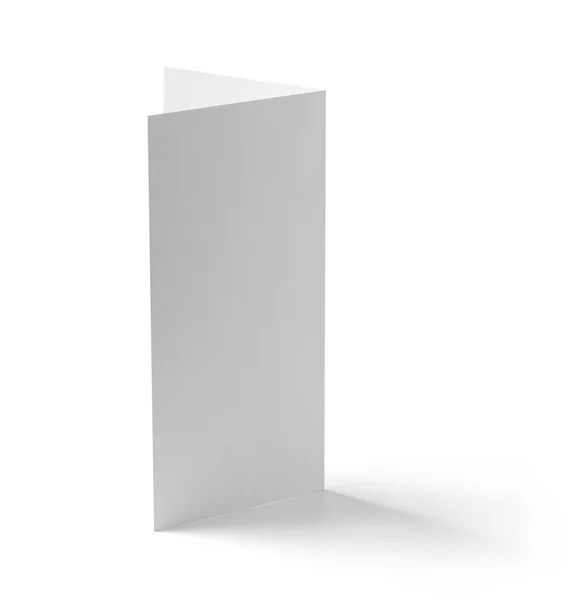 Складений листок білий порожній паперовий шаблон книги — стокове фото