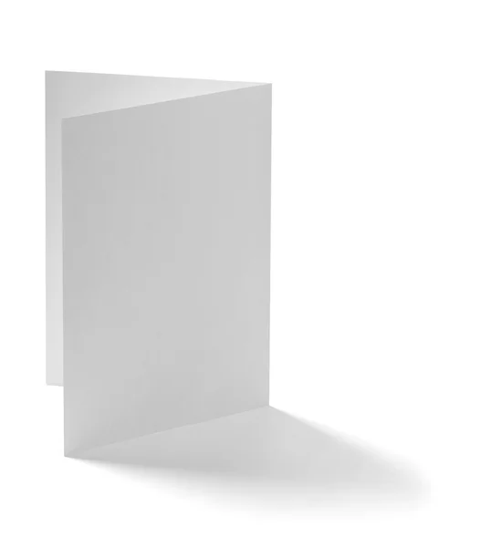 Складений листок білий порожній паперовий шаблон книги — стокове фото
