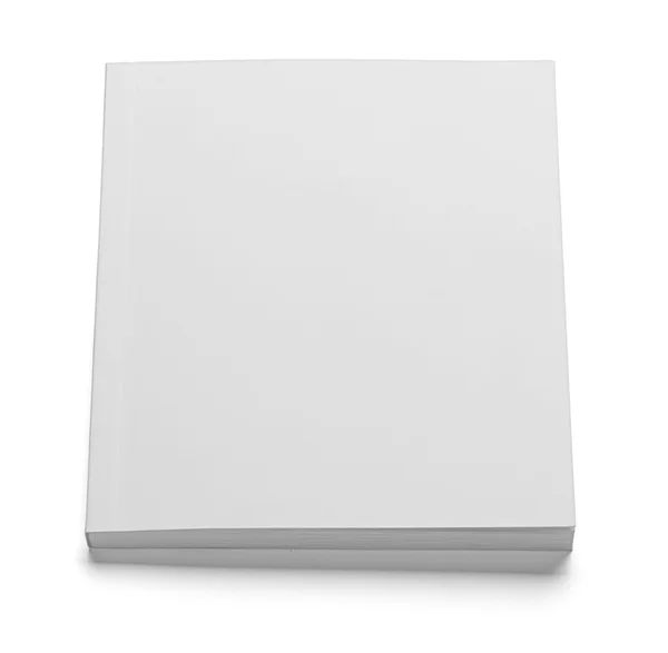 Libro cuaderno libro de texto blanco papel en blanco plantilla —  Fotos de Stock