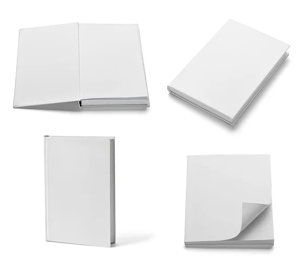 Book notebook textbook white blank paper template — Stock Photo, Image