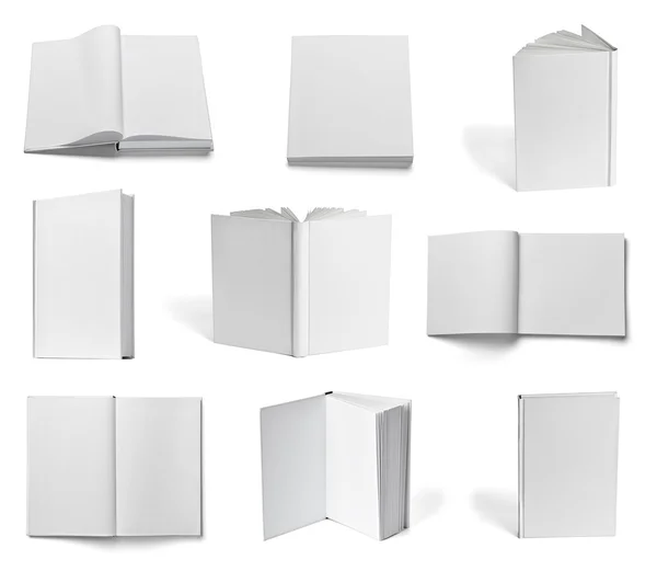 Livro caderno livro modelo de papel branco em branco — Fotografia de Stock