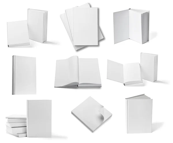 Livro caderno livro modelo de papel branco em branco — Fotografia de Stock