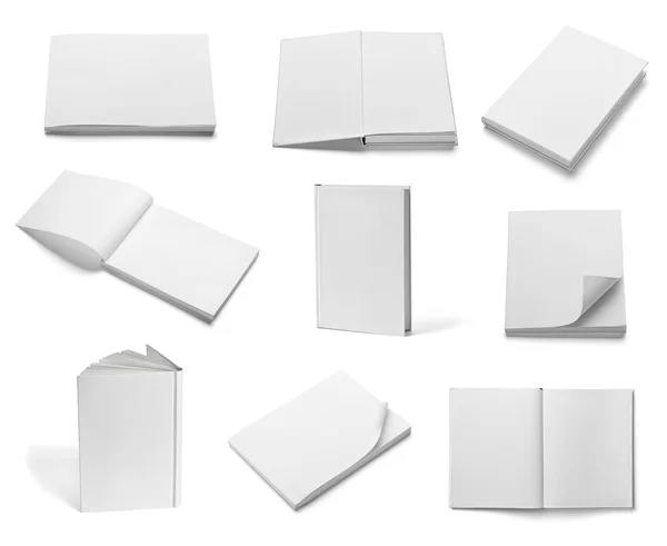 Livro caderno livro modelo de papel branco em branco — Fotografia de Stock