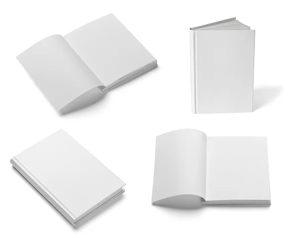 Livro caderno livro modelo de papel branco em branco — Fotografia de Stock