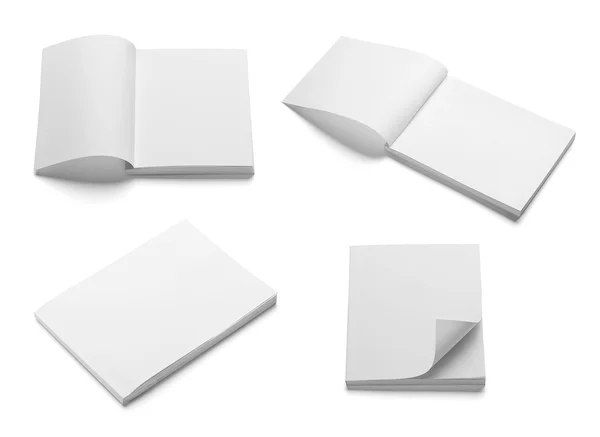 Livro caderno livro modelo de papel branco em branco — Fotografia de Stock