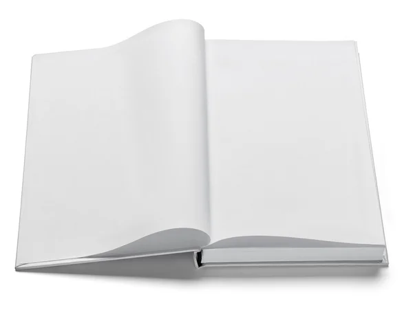 Buch Notizbuch Lehrbuch weiß leere Papiervorlage — Stockfoto
