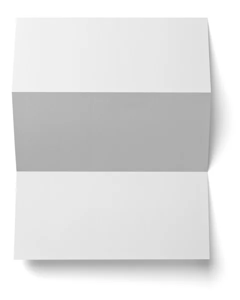 Ulotka składany biały papier pusty szablon książki — Zdjęcie stockowe