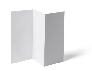katlanmış kitapçık beyaz boş kağıt şablonu kitap