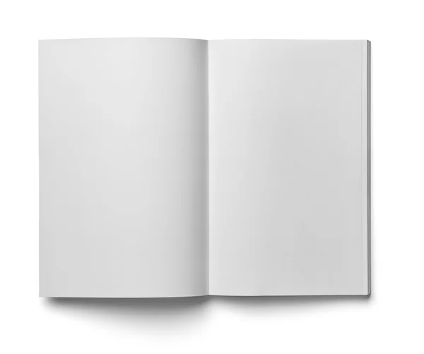 Книга блокнот підручник білий порожній папір шаблон — стокове фото