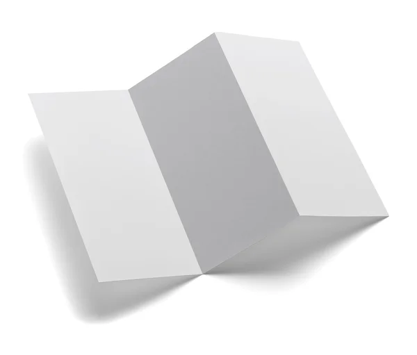 Dépliant plié blanc livre modèle de papier blanc — Photo