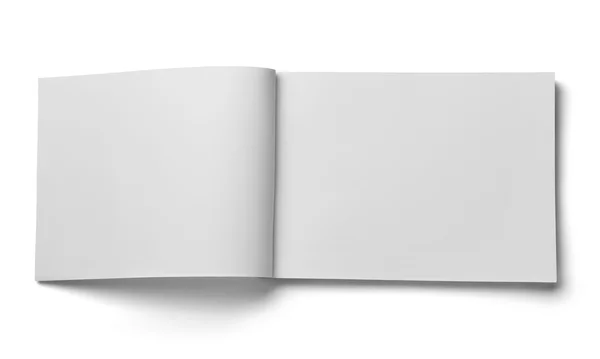 Kitap defter ders kitabı beyaz boş kağıt şablonu — Stok fotoğraf