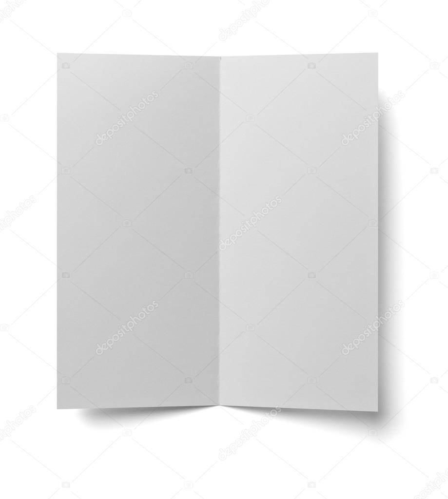 Folded leaflet white blank paper template book Stock Photo by ©PicsFive