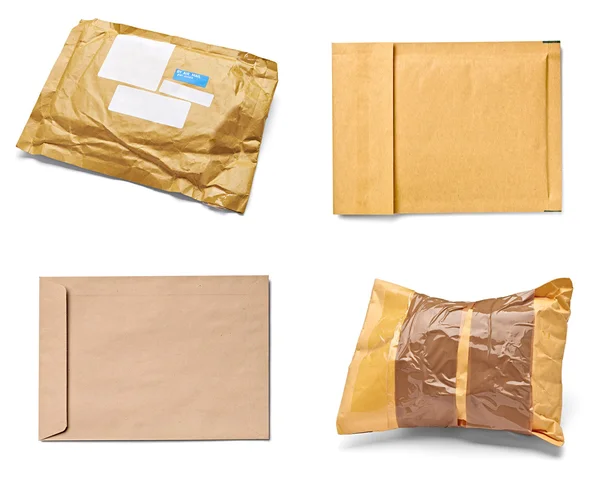 Mail package envelope box used open postal — Stock Photo, Image