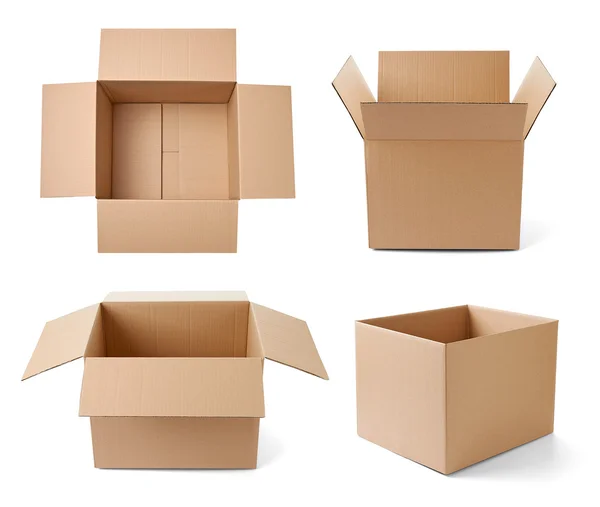Kartong paketet flytta transport leverans — Stockfoto