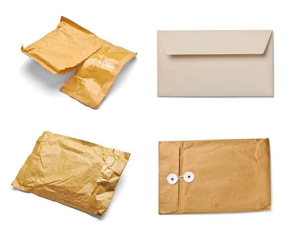 Mail package envelope box used open postal — Stock Photo, Image