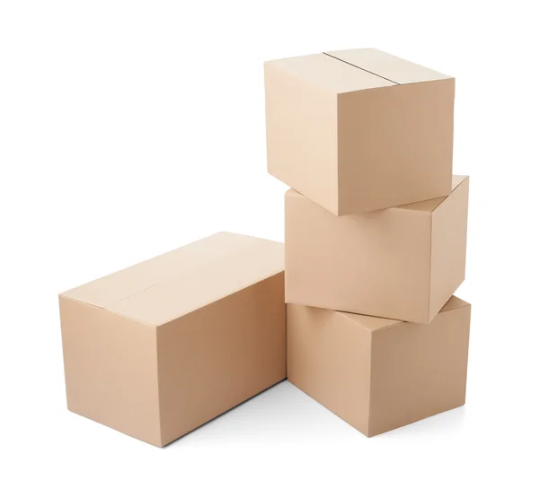 Karton doboz csomag mozgó közlekedési-szállítási — Stock Fotó