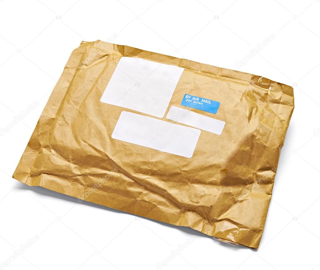 Mail package envelope box used open postal — Stock Photo © PicsFive