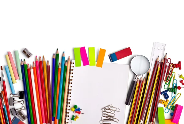 School education supplies items — Stock Photo, Image