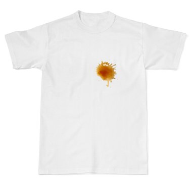 wine drink stain on a t shirt