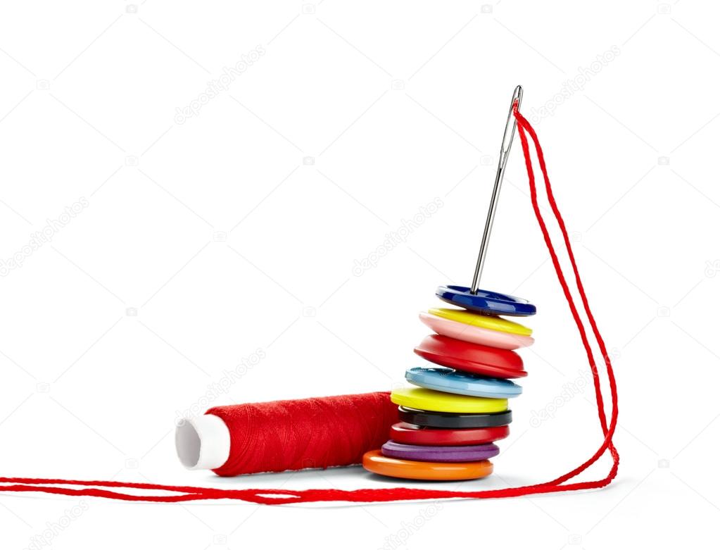 Sewing needle and string tailor craft — Stock Photo © PicsFive 28916511