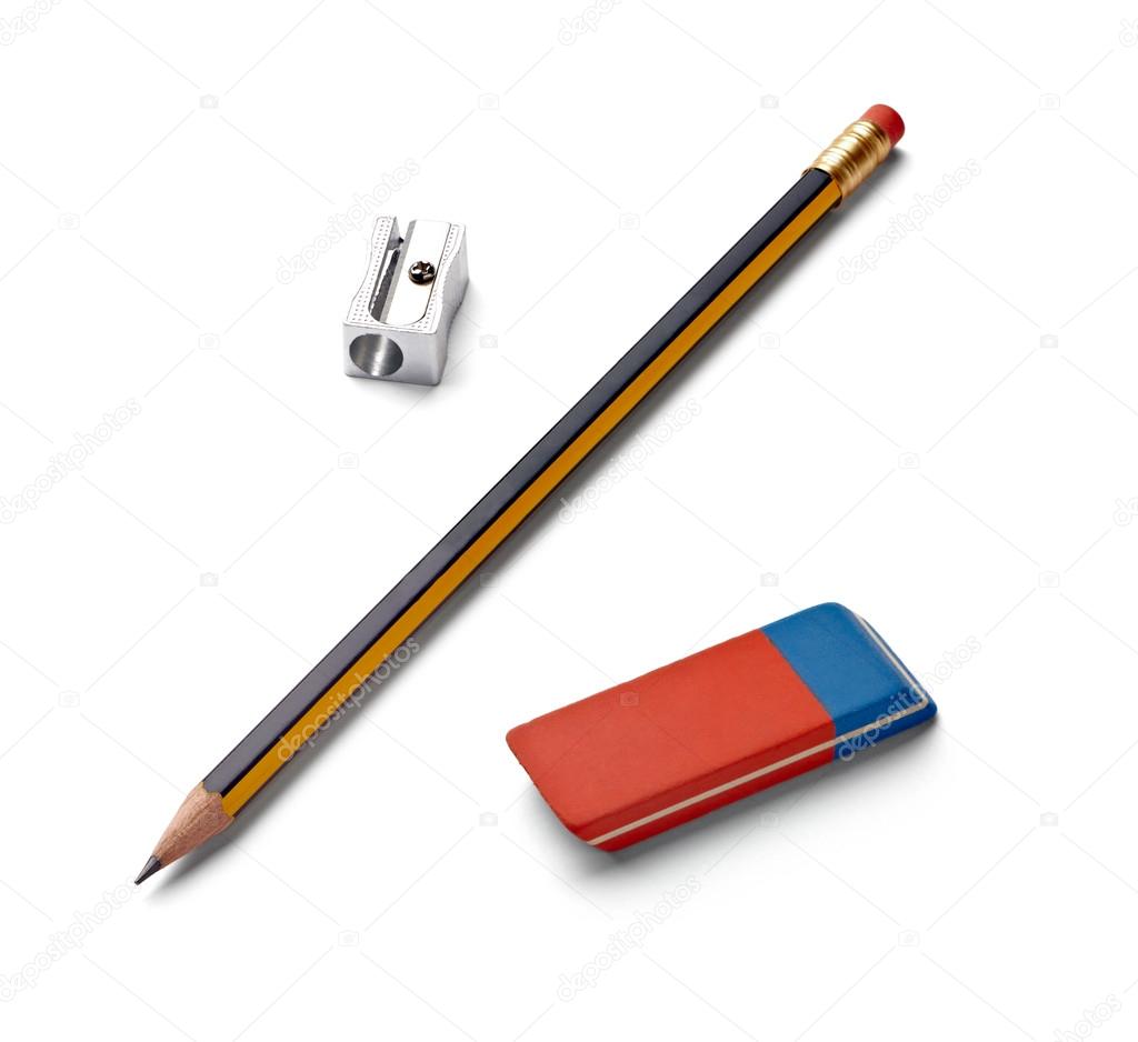 Pencil eraser sharpener school education Stock Photo by ©PicsFive 28917741