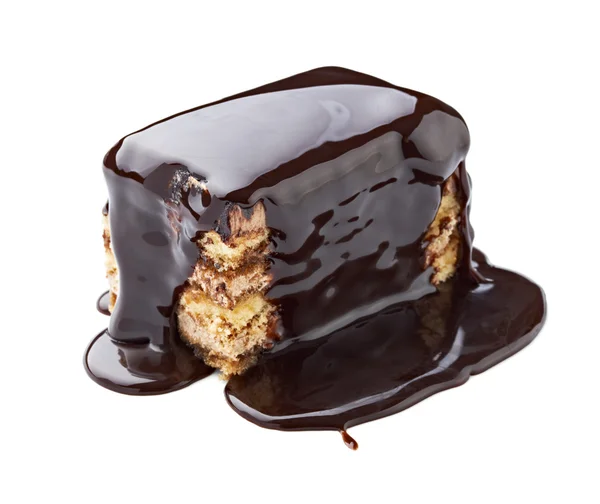 Σοκολάτα σιρόπι και τούρτα γλυκό επιδόρπιο τροφίμων — Φωτογραφία Αρχείου