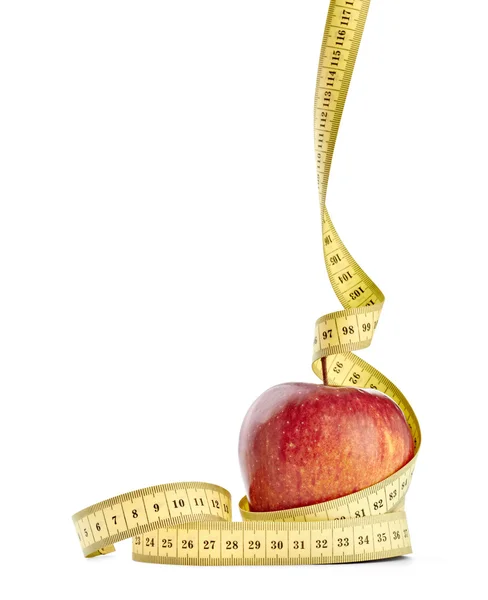 Apple and tape diet healthy food fruit — Stock Photo, Image