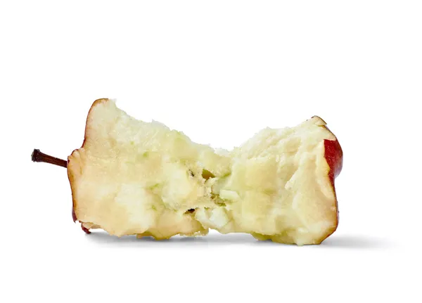 Apple bite fruit healthy diet food — Stock Photo, Image