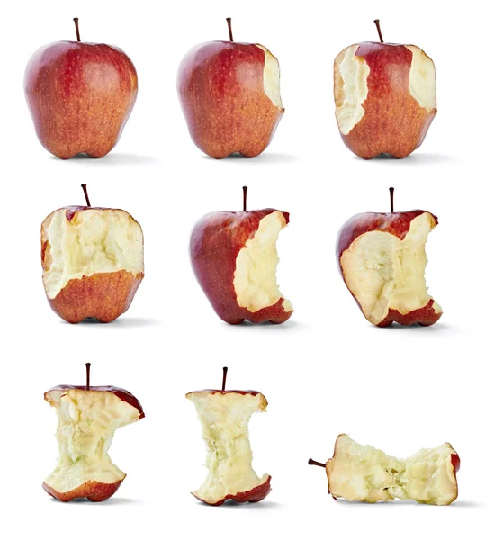 Apfel beißen Obst gesunde Ernährung Nahrung — Stockfoto