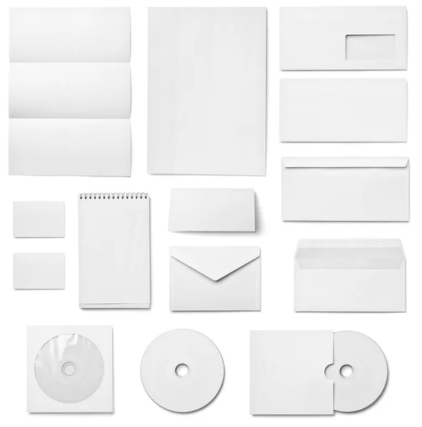 单张信函业务卡白空白纸模板 — 图库照片
