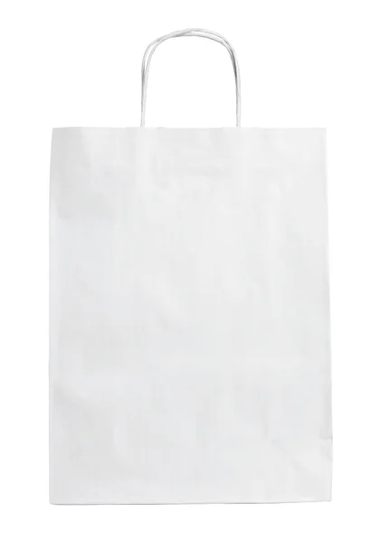 Bílý papírový sáček — Stock fotografie