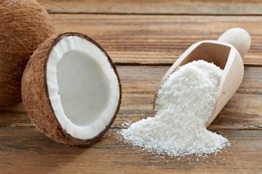 Hindistan cevizi kurutulmuş flakes meyve gıda topraklanmış