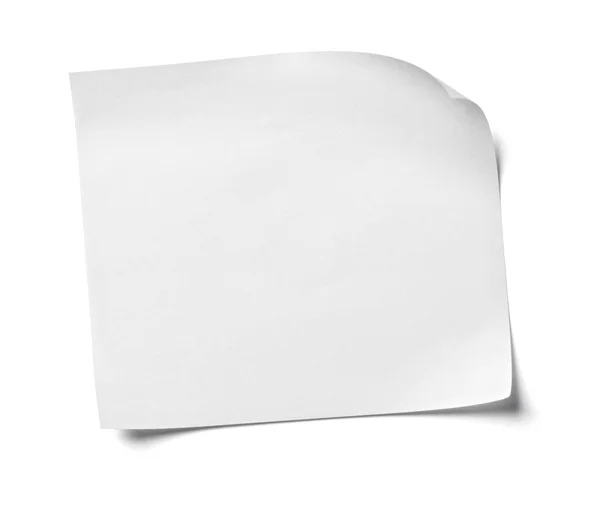 Beyaz not kağıdı ofis iş — Stok fotoğraf