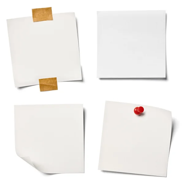 Біла нотатка паперовий офіс бізнес — стокове фото