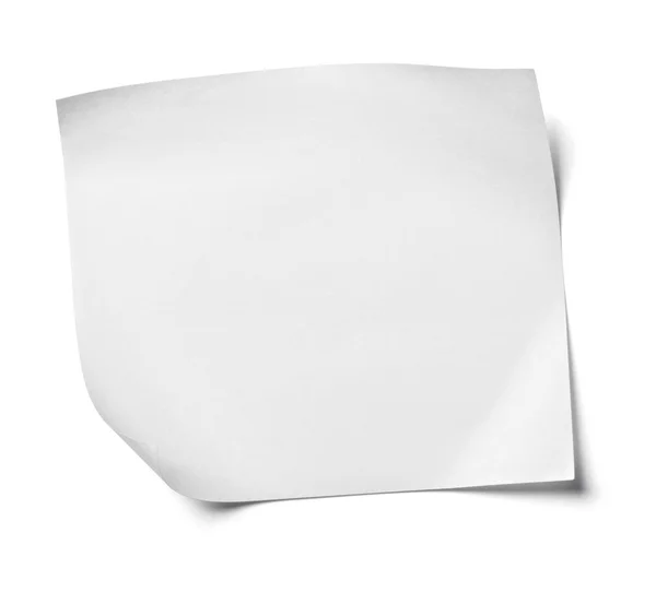 Negócio de escritório de papel nota branca — Fotografia de Stock