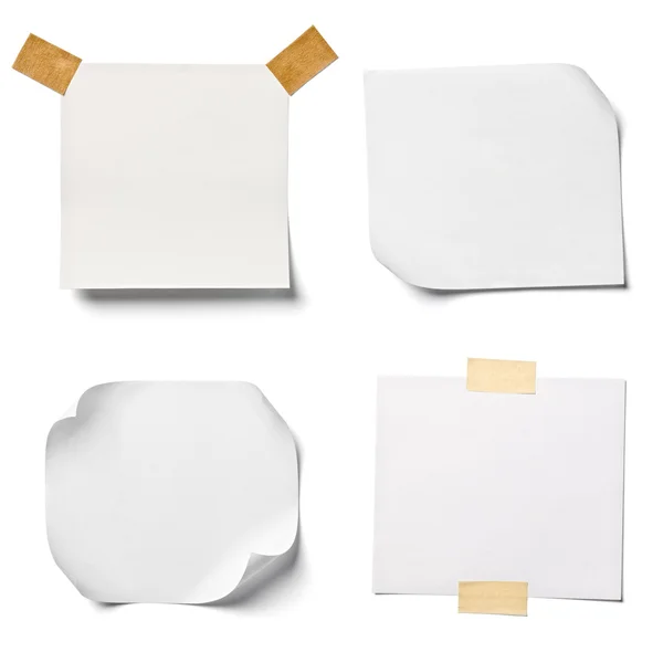 Bürogeschäft mit weißen Zetteln — Stockfoto