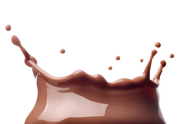 Cioccolato latte schizzi bevanda latticini goccia — Foto Stock