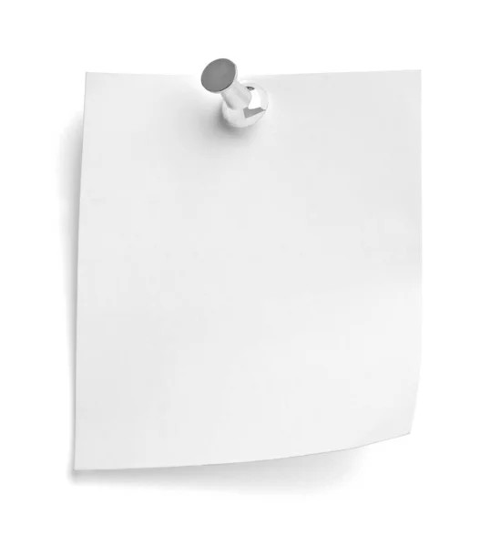 Note paper push pin message red white black — Stock Photo, Image