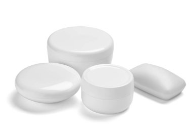 Beyaz krem kabı kavanozu güzellik nemlendirici tüp sabunu