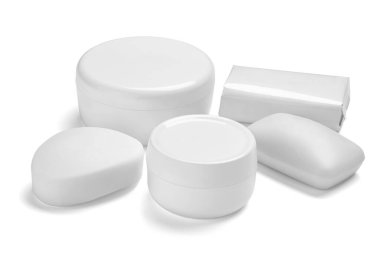 Beyaz krem kabı kavanozu güzellik nemlendirici tüp sabunu