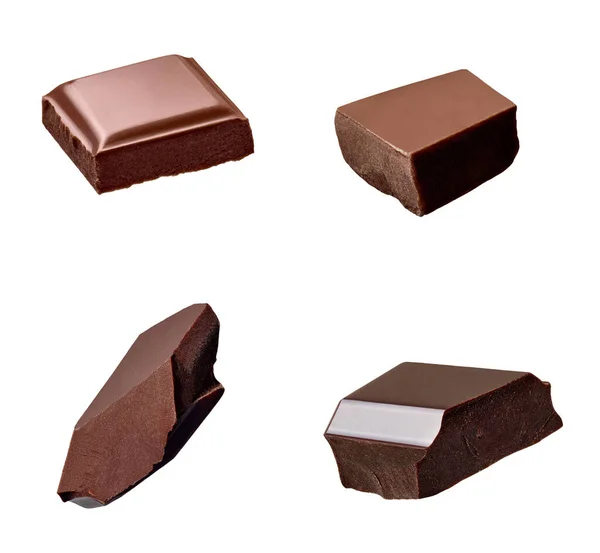 Csokoládé darab édes étel desszert alá — Stock Fotó